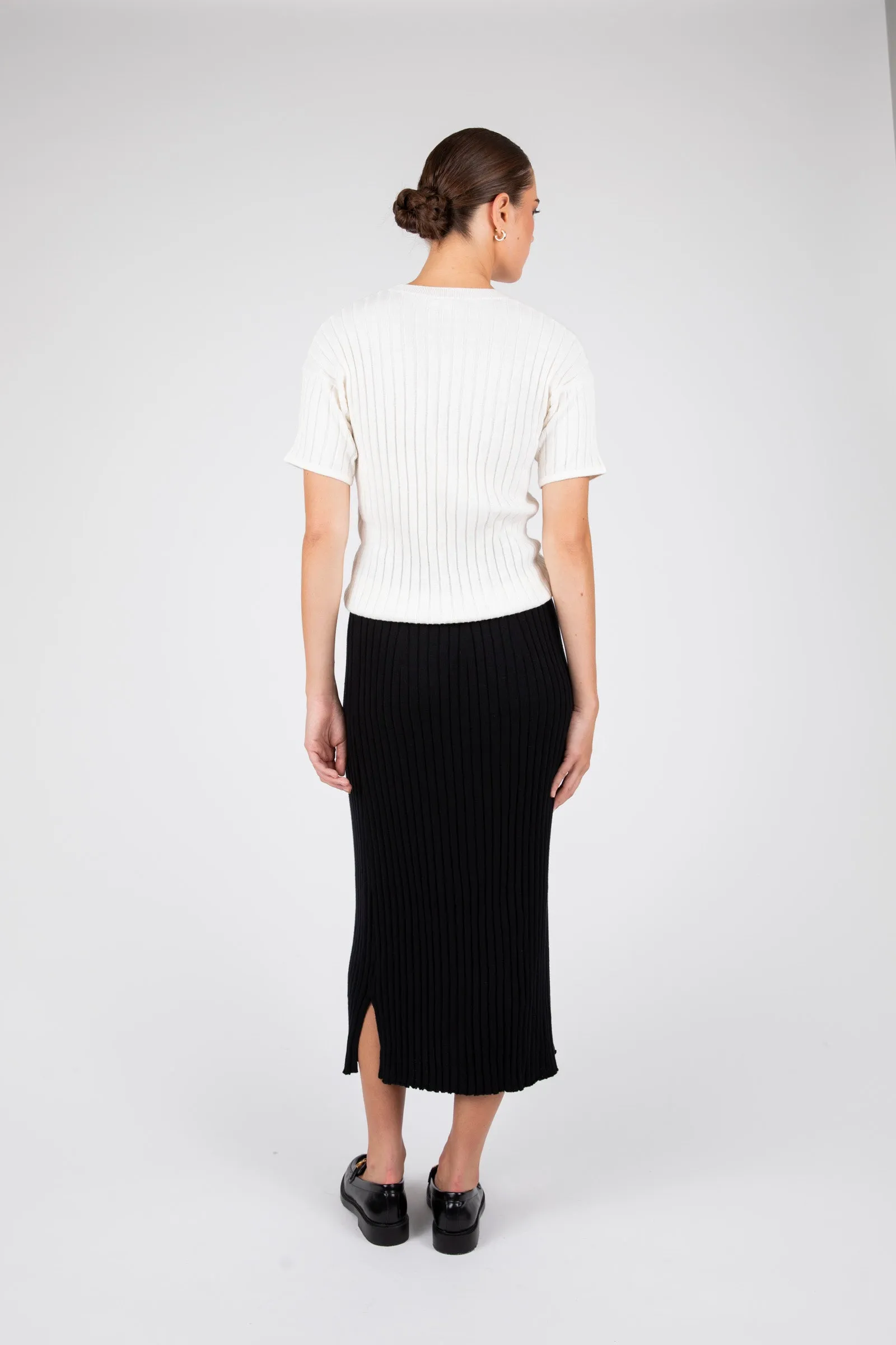 Reign Rib Skirt - Black