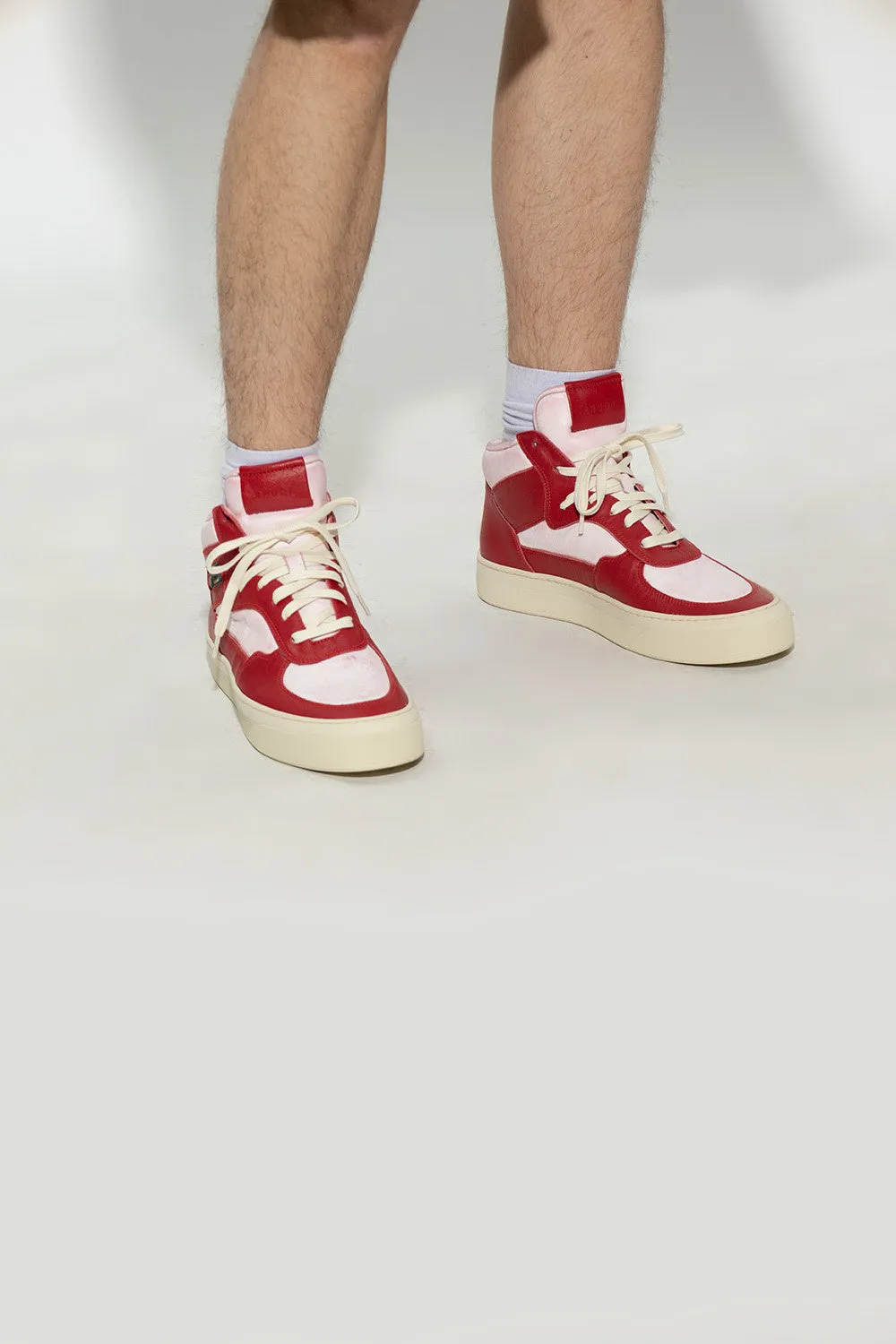 Rhude New Men's High Top Sneakers Shoes In Red