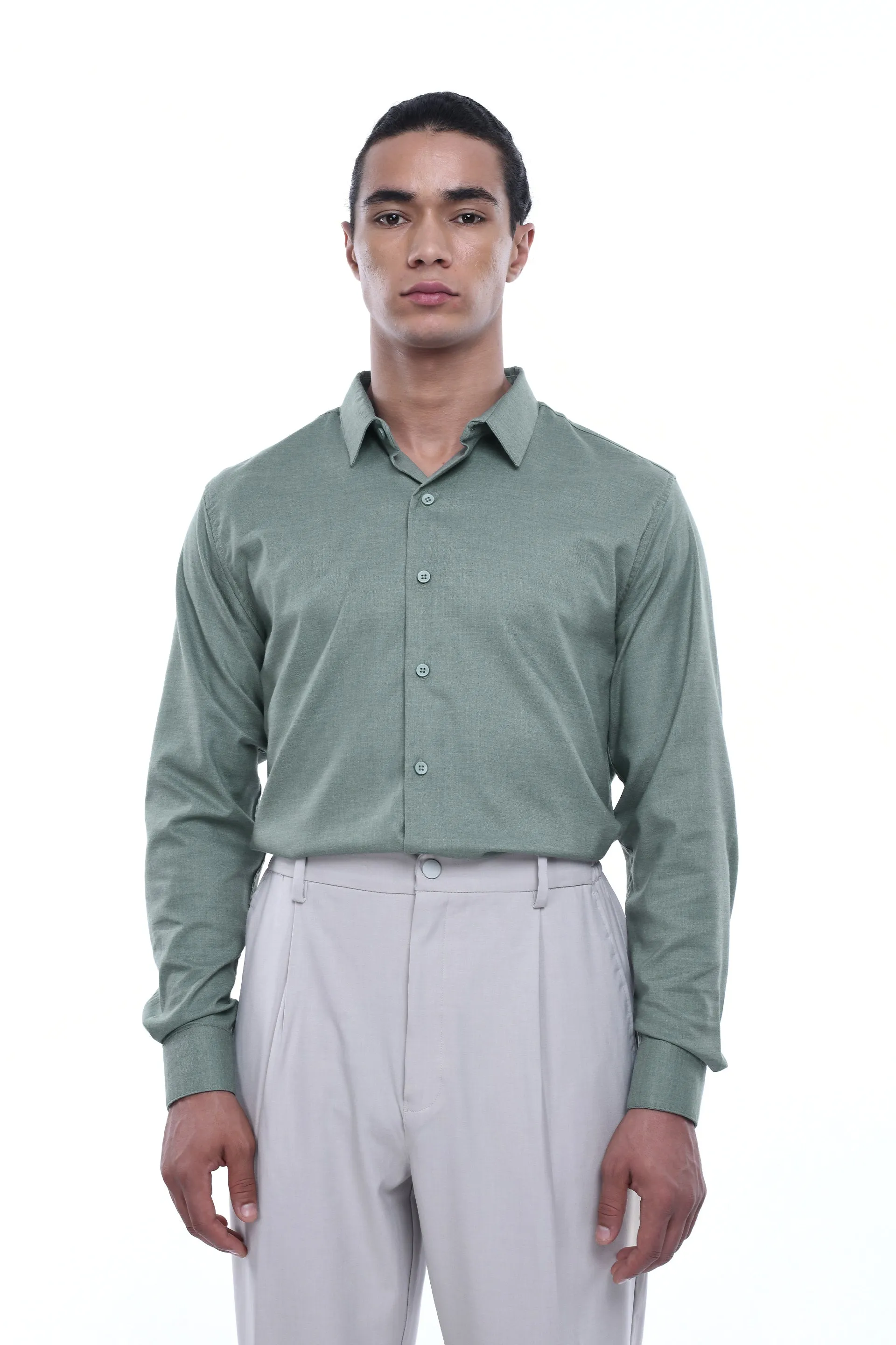 ROYAL OXFORD STRETCH SHIRT IN GREEN