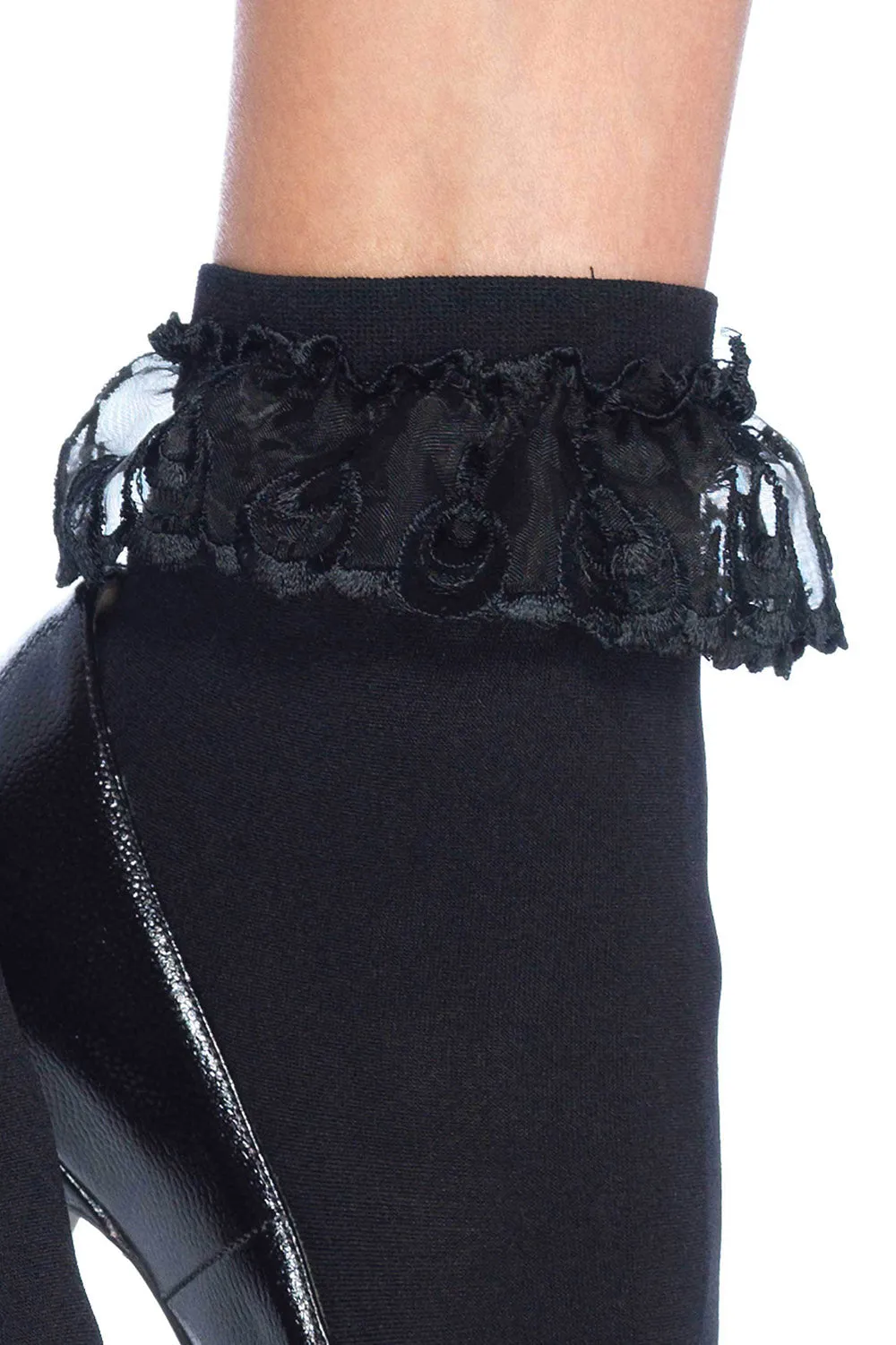 Ruffle Nylon Anklet Socks