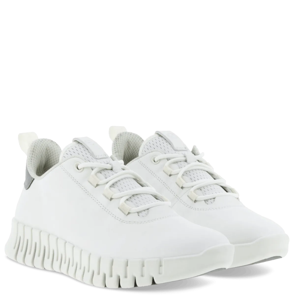 Sneaker Ecco Gruuv Suola Flessibile Pelle White/Light Grey