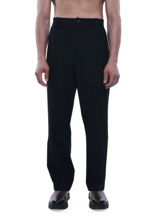SOFT IRON RELAXED TROUSERS IN BLACK