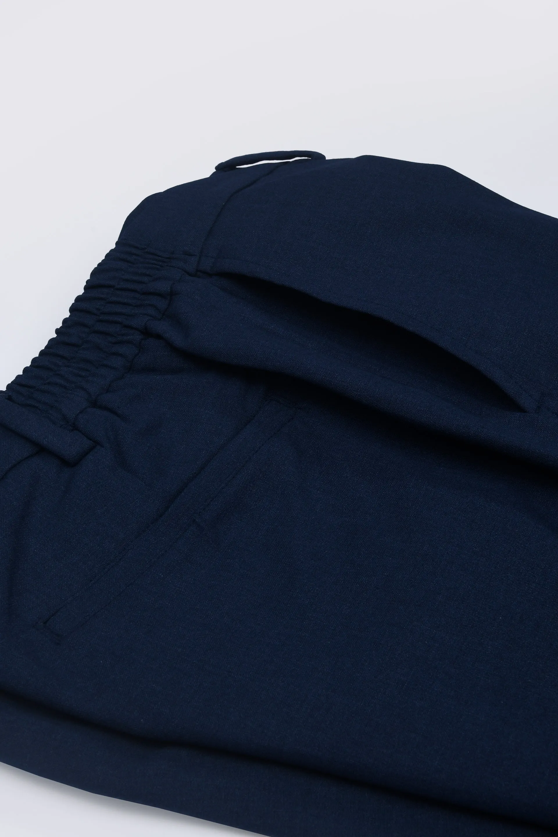 SOFT IRON RELAXED TROUSERS IN BLUE