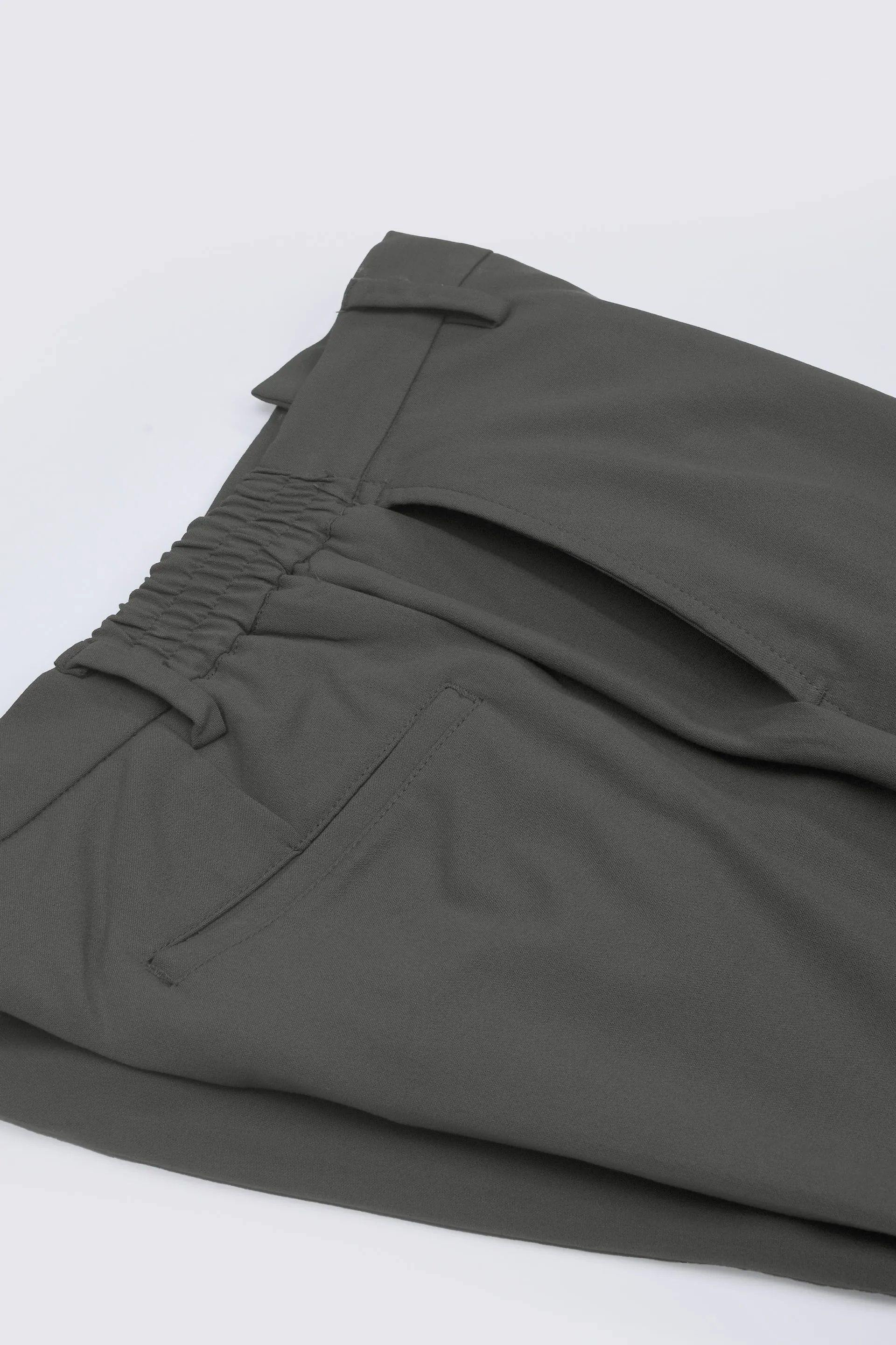 SOFT IRON TAILORED TROUSERS IN GREY