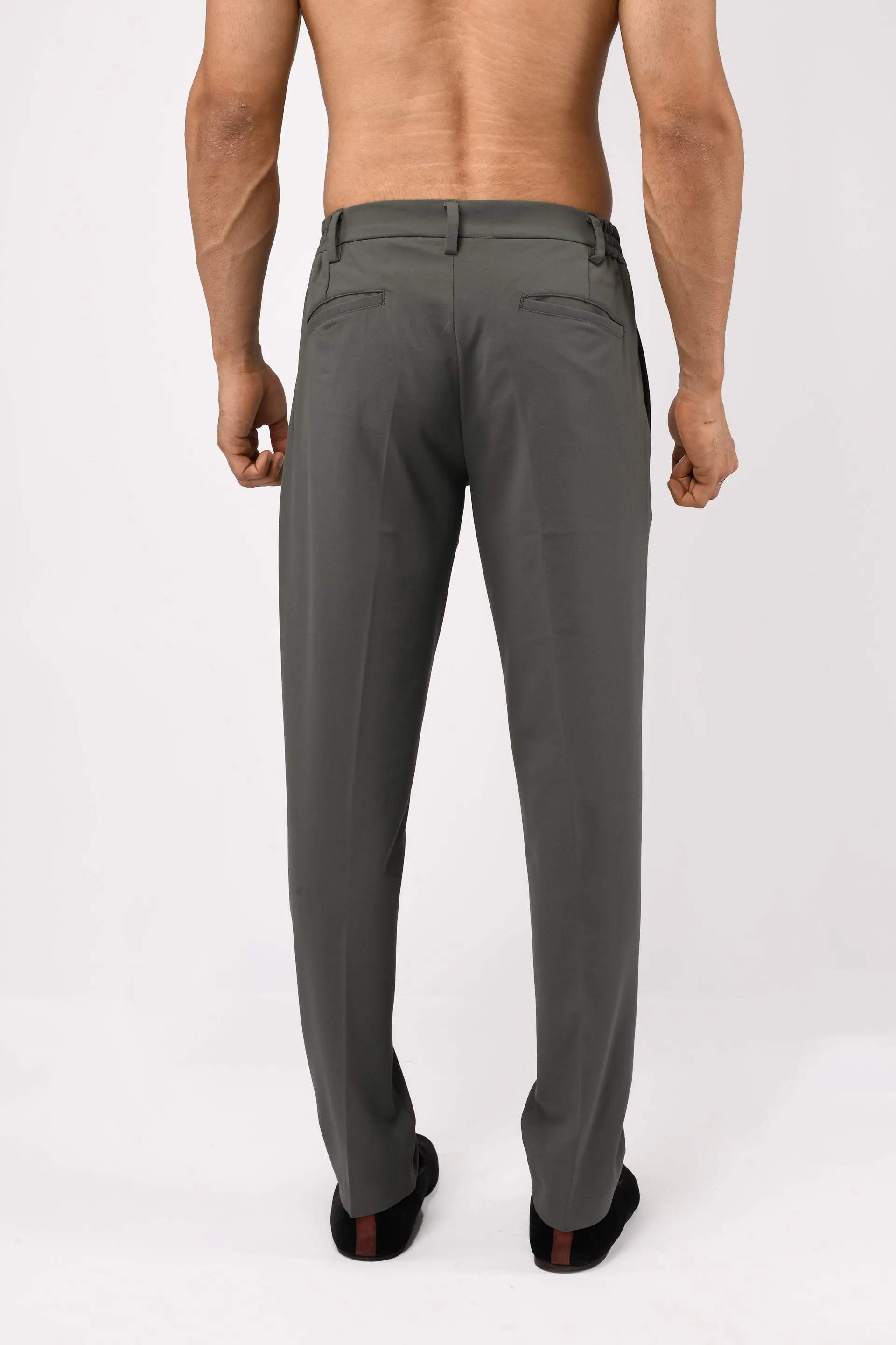 SOFT IRON TAILORED TROUSERS IN GREY