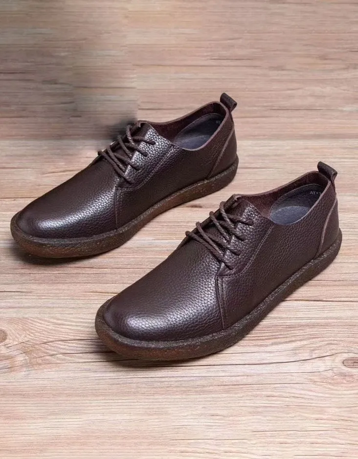 Soft Leather Slip On Retro Leather Flats for Men 38-44