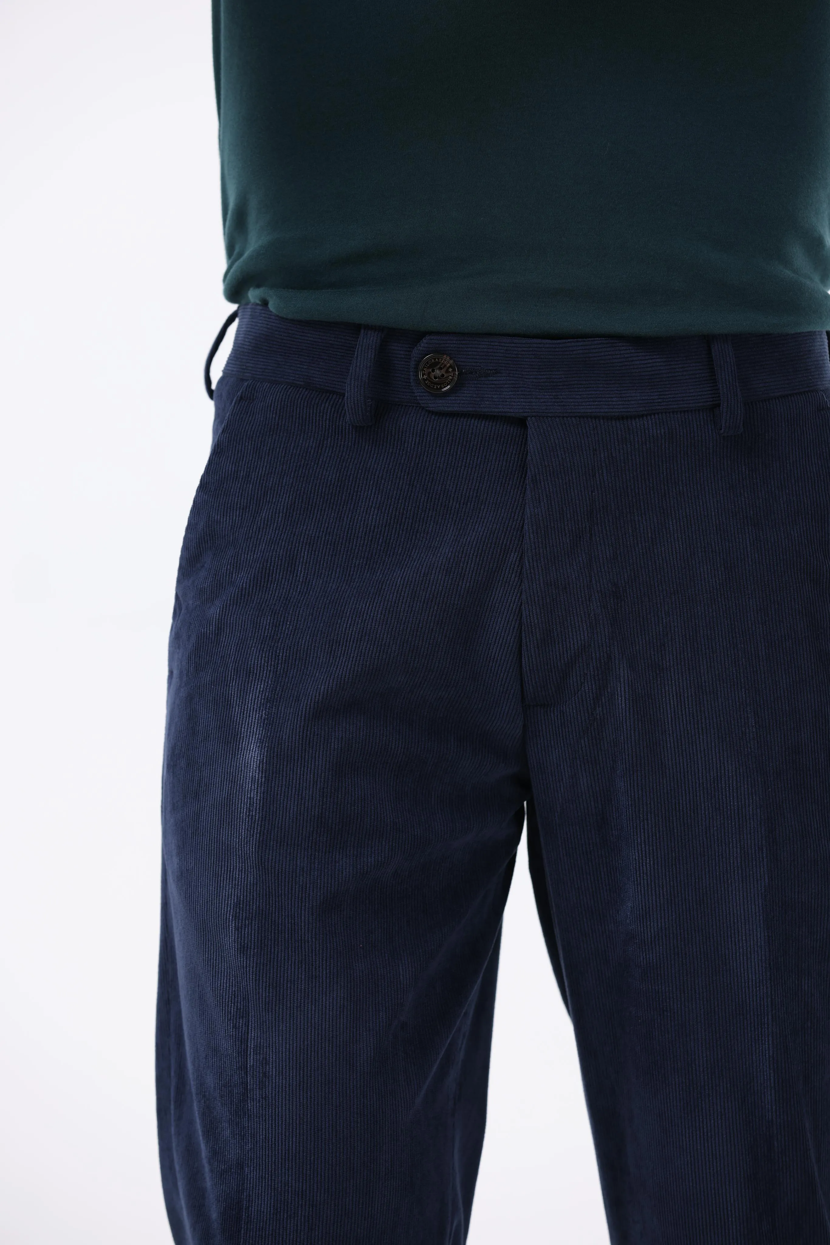 STATEMENT CORDUROY TROUSERS IN NAVY