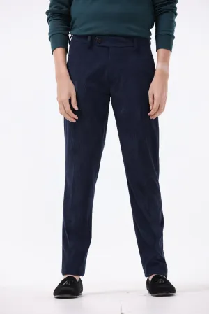 STATEMENT CORDUROY TROUSERS IN NAVY