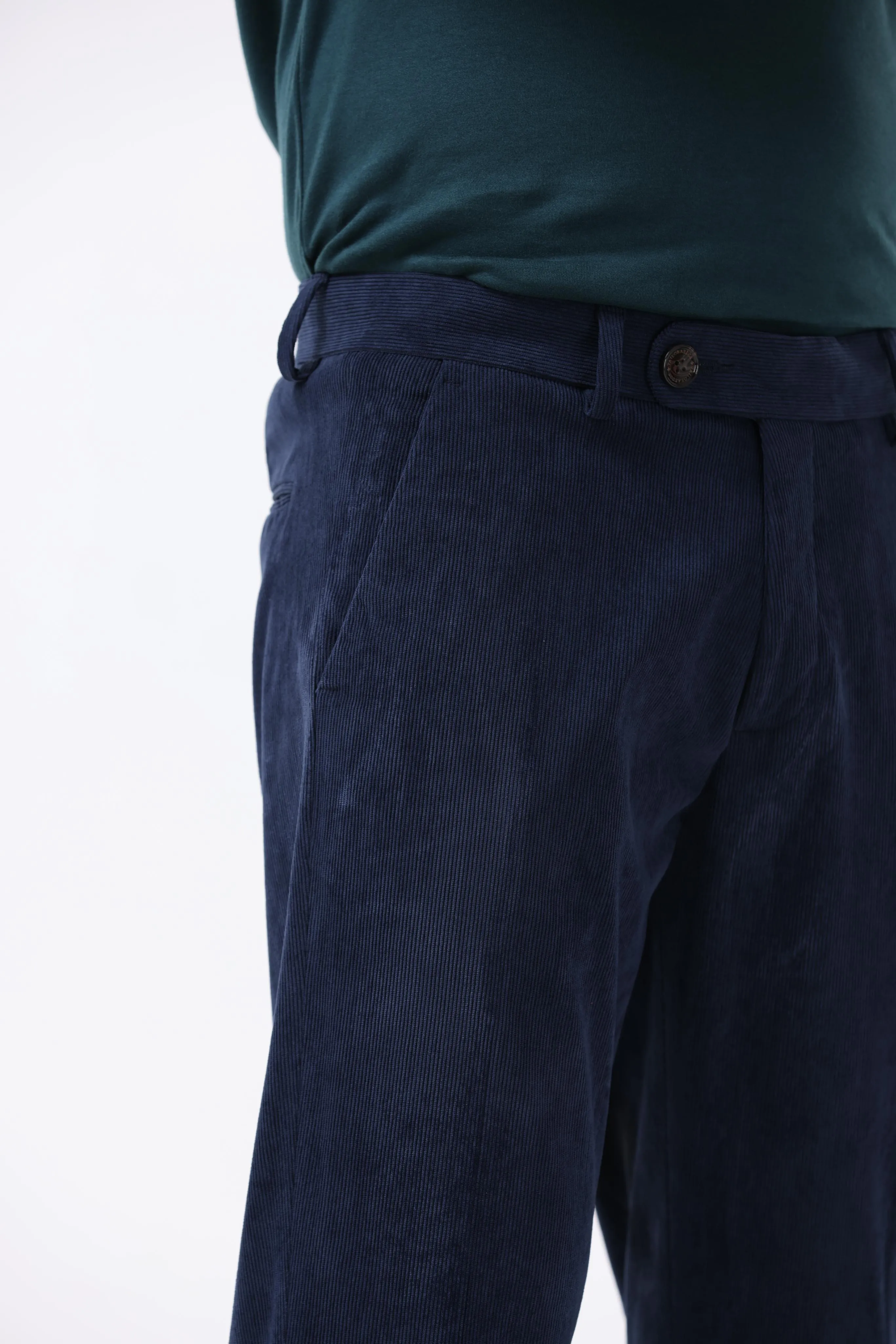 STATEMENT CORDUROY TROUSERS IN NAVY