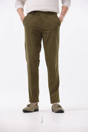 STATEMENT CORDUROY TROUSERS IN OAK