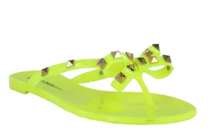 Studded Bow Jelly Sandal