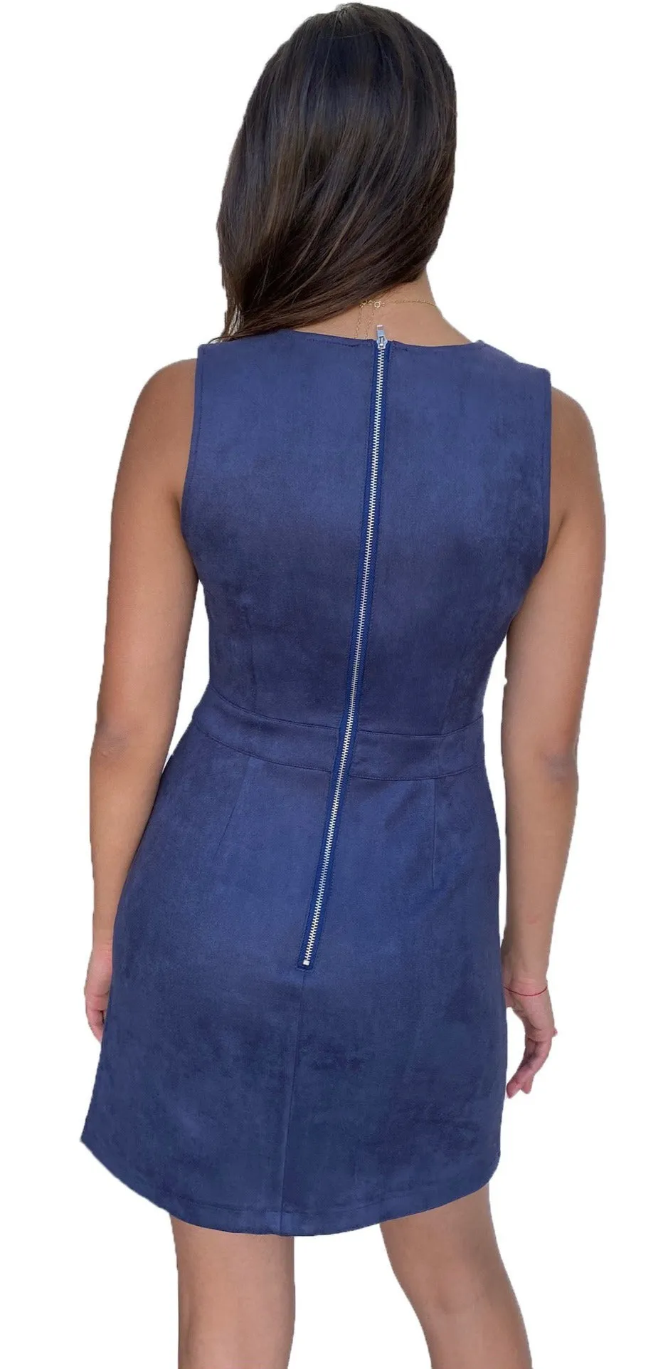 Suede Sleeveless Dress