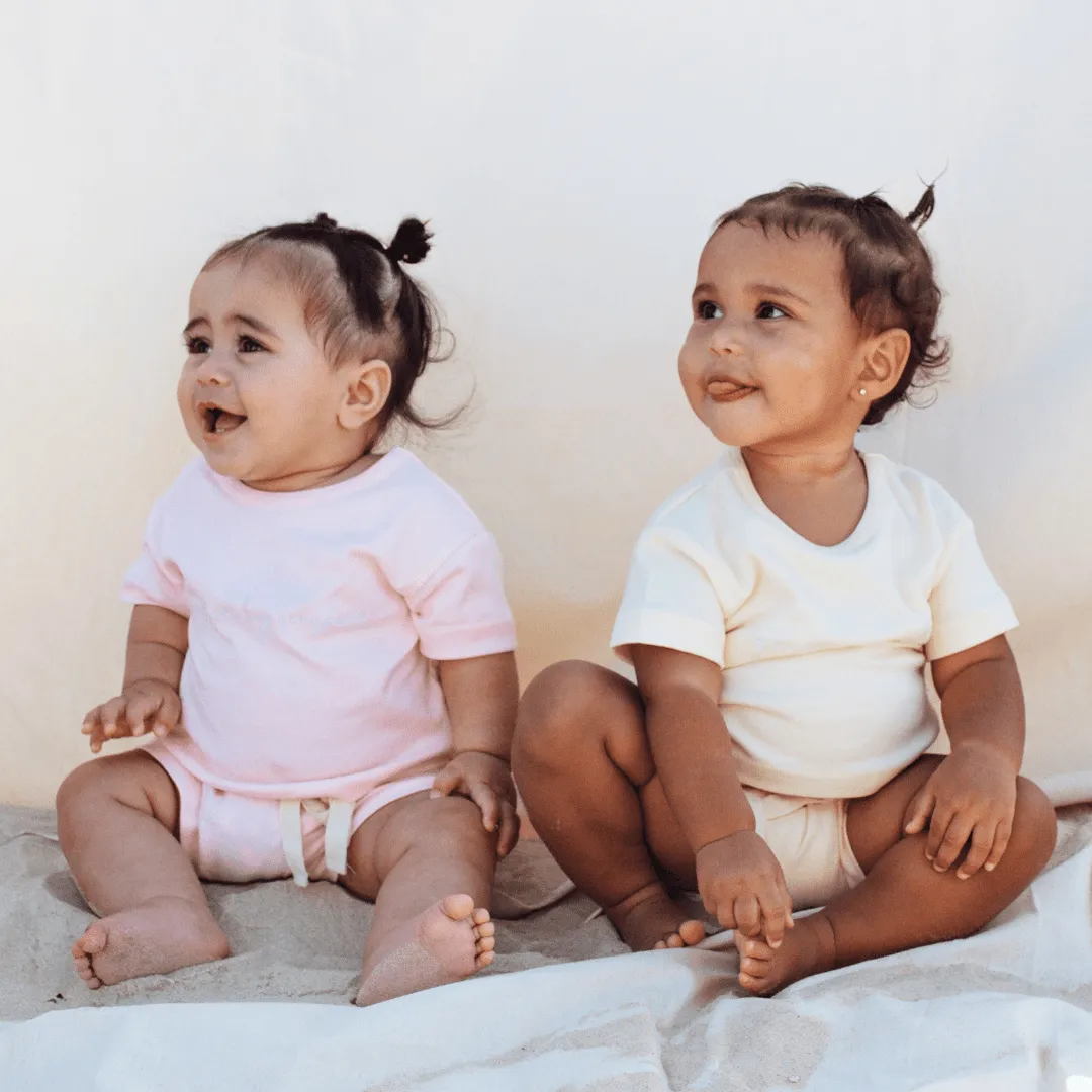 Sunshine Organic T-shirt and Short Set - Pink