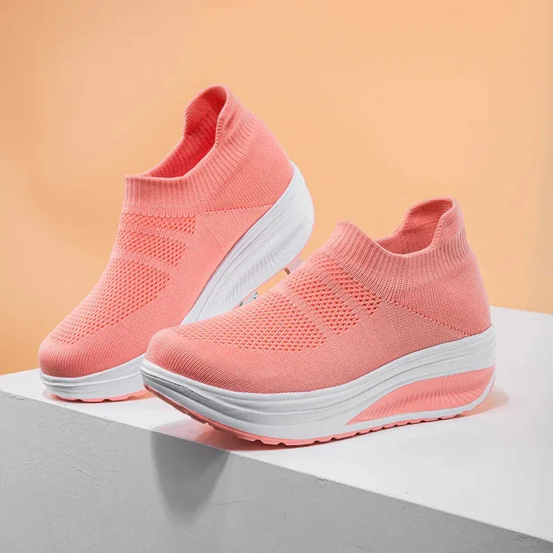 Super Light Women Shoes Summer Flying Weave Sneakers