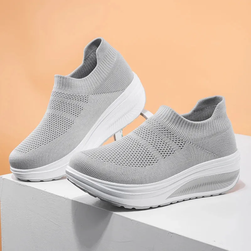 Super Light Women Shoes Summer Flying Weave Sneakers