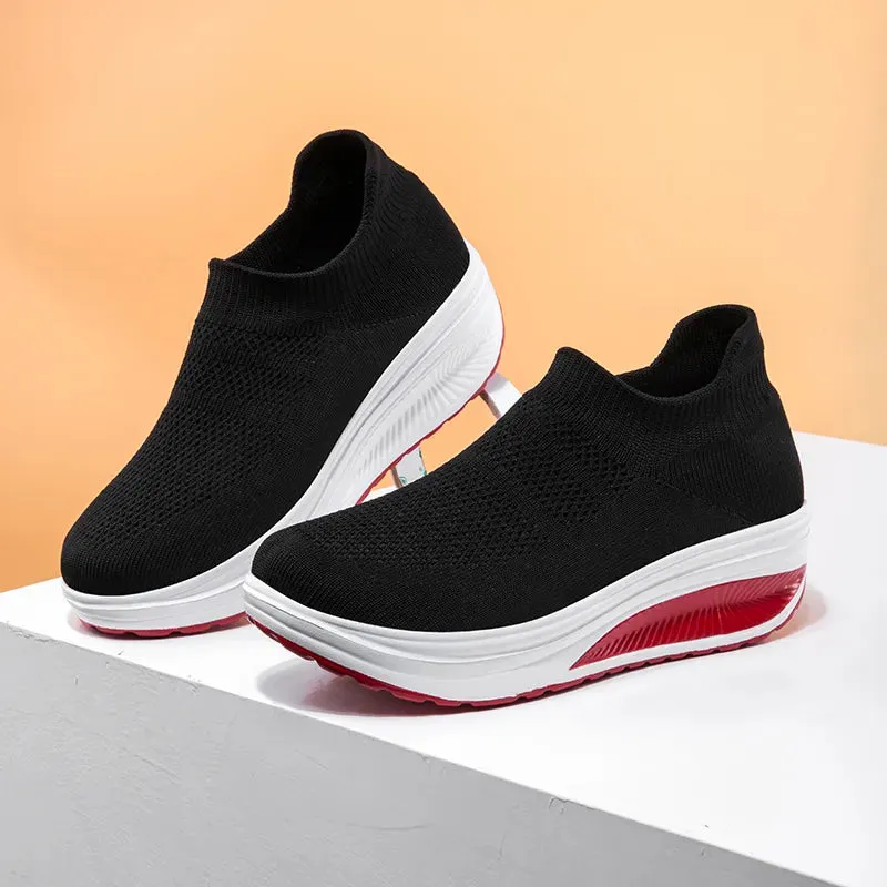 Super Light Women Shoes Summer Flying Weave Sneakers