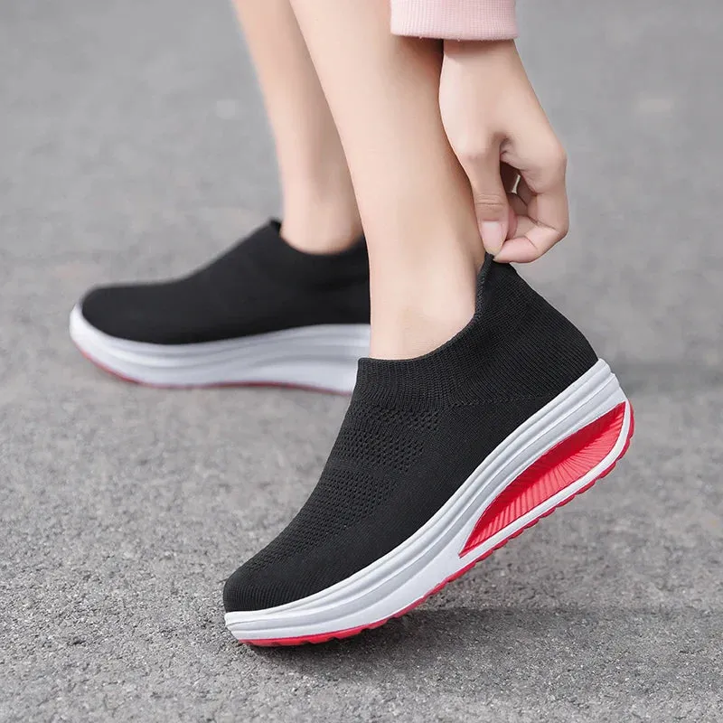 Super Light Women Shoes Summer Flying Weave Sneakers