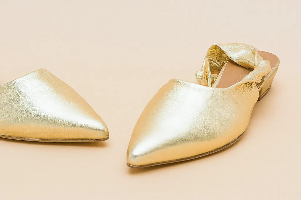 SUSSIE Gold Slingback Shoes