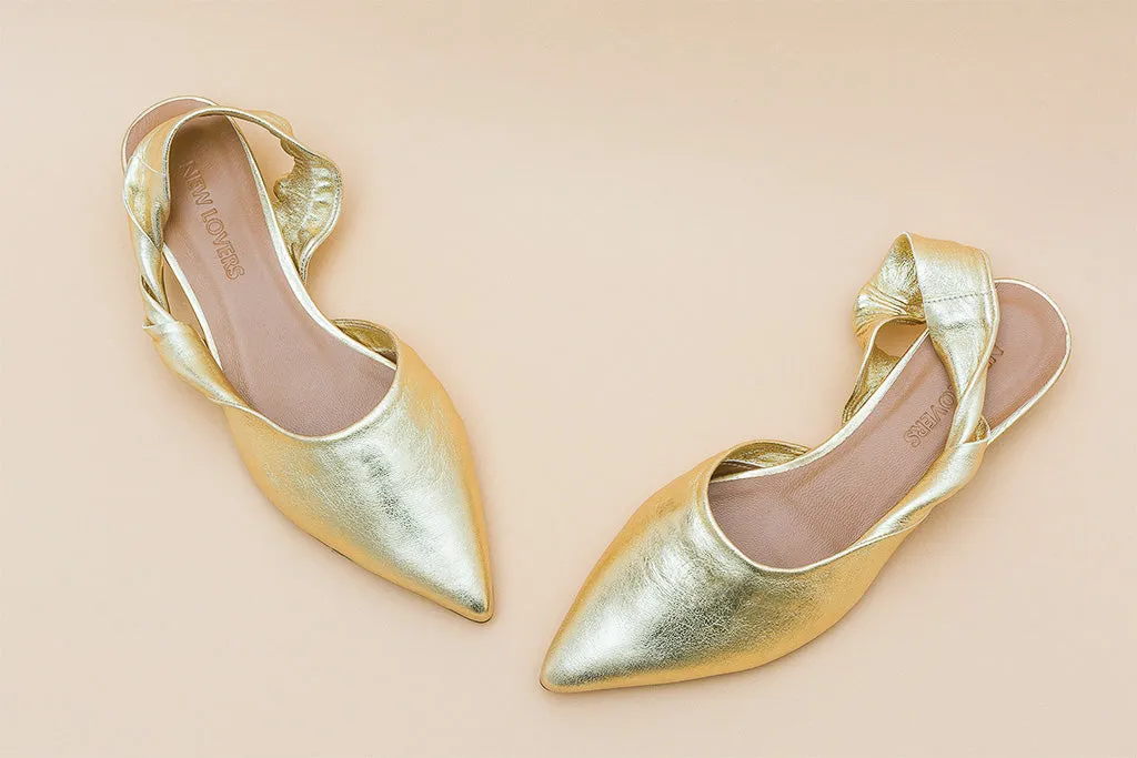 SUSSIE Gold Slingback Shoes