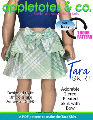 Tara Skirt 18 Inch Doll Sewing Pattern