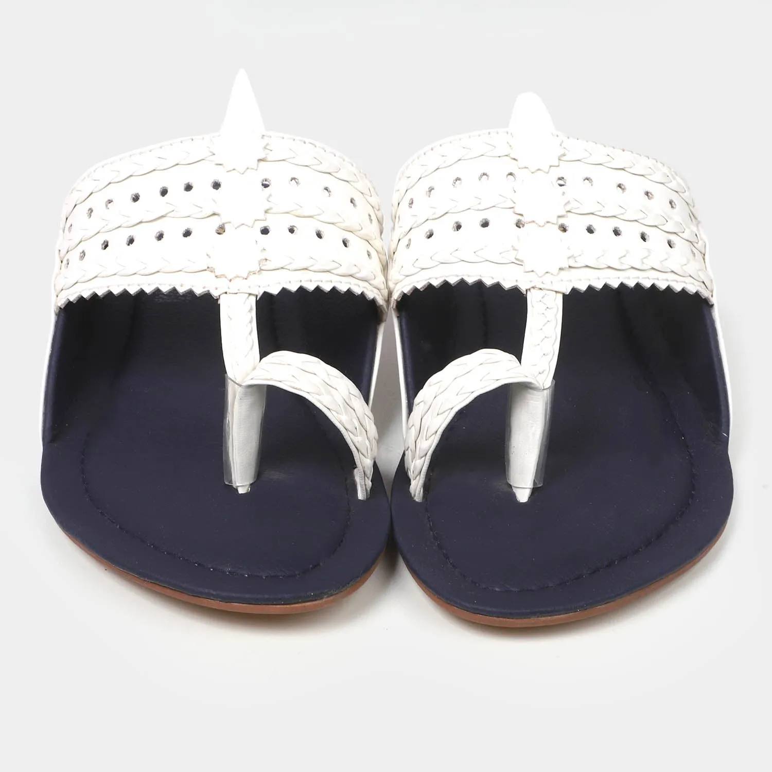 Teens Girls Slipper SL 55-3 - White/Navy