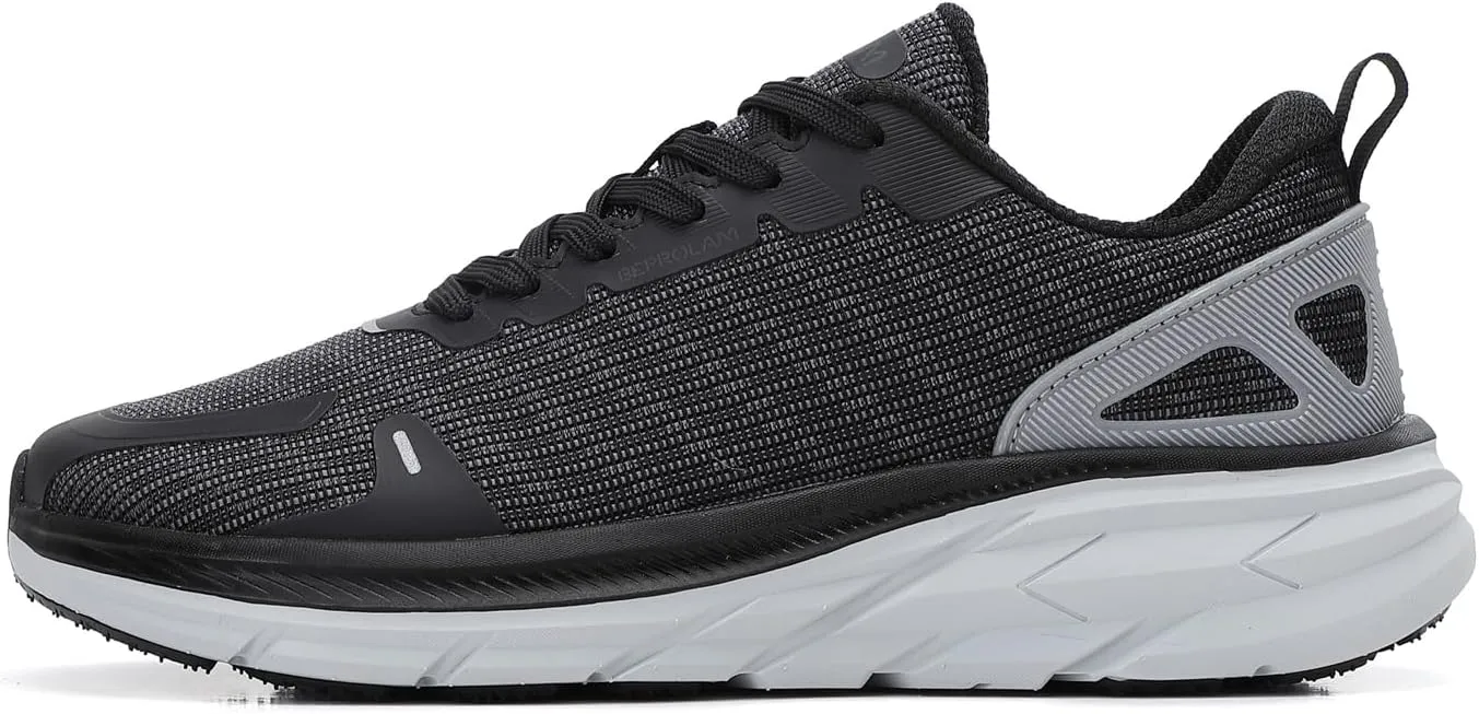 Wide Toe Box Shoes for Men | Men's Wide Walking Shoes Comfortable | Running Shoes Extra Wide Width Cushioned | Wide Sneakers Breathable for Tennis Gym WorkOut Fasciitis Swelling Bunion Plantar