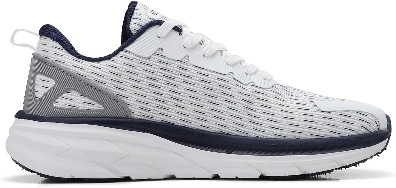Wide Toe Box Shoes for Men | Men's Wide Walking Shoes Comfortable | Running Shoes Extra Wide Width Cushioned | Wide Sneakers Breathable for Tennis Gym WorkOut Fasciitis Swelling Bunion Plantar
