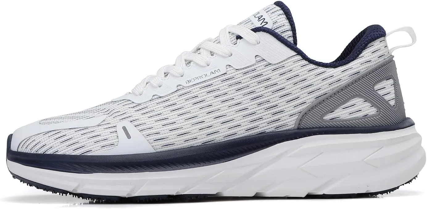 Wide Toe Box Shoes for Men | Men's Wide Walking Shoes Comfortable | Running Shoes Extra Wide Width Cushioned | Wide Sneakers Breathable for Tennis Gym WorkOut Fasciitis Swelling Bunion Plantar