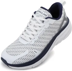 Wide Toe Box Shoes for Men | Men's Wide Walking Shoes Comfortable | Running Shoes Extra Wide Width Cushioned | Wide Sneakers Breathable for Tennis Gym WorkOut Fasciitis Swelling Bunion Plantar