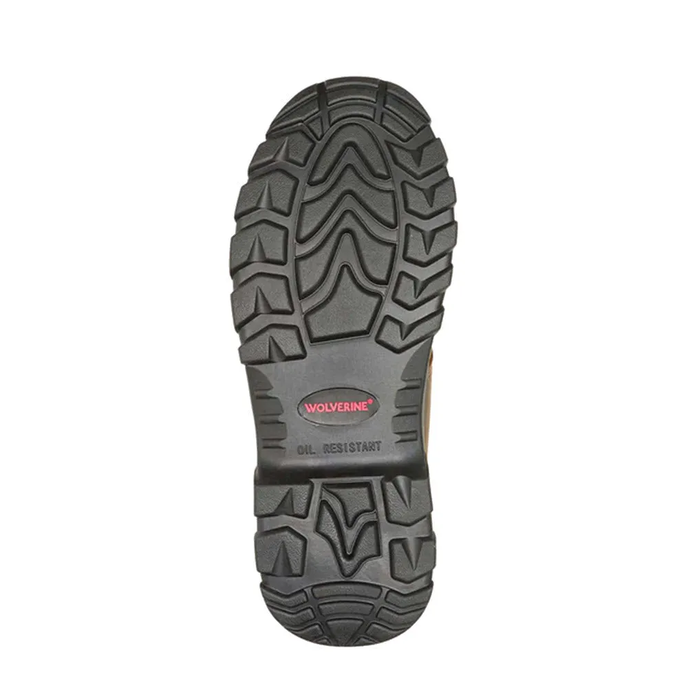 WOLVERINE STEEL TOE 6 INCH CARSLBAD CAP TOE WATERPROOF BOOT BROWN - MENS