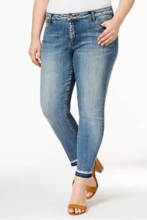 women Kut New With Tags KUT Plus Size Reese Motive Wash Straight-Leg Ankle Jeans Women's Size 22W Blue Jeans 22