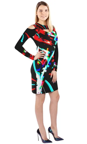 Women's Halter Long-Sleeve Dress