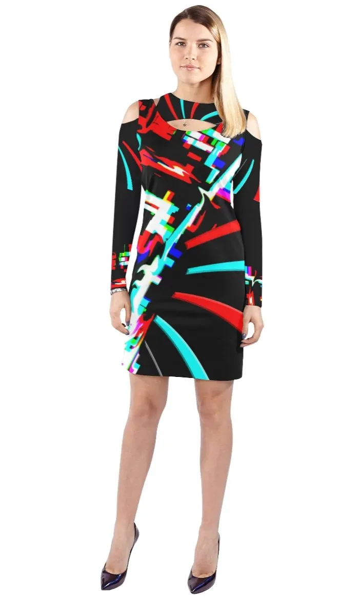 Women's Halter Long-Sleeve Dress