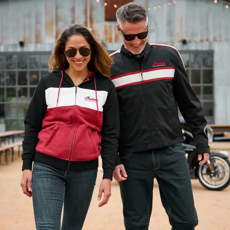 Women's Script Logo Colorblock Hoodie, Red