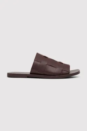 WOVEN FLATS-CHOCOLATE